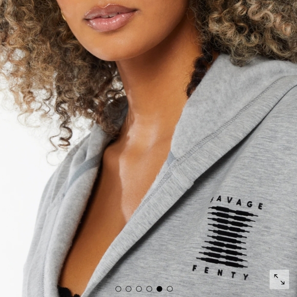 Savage X Fenty Grey Hooded Robe - Picture 6 of 9